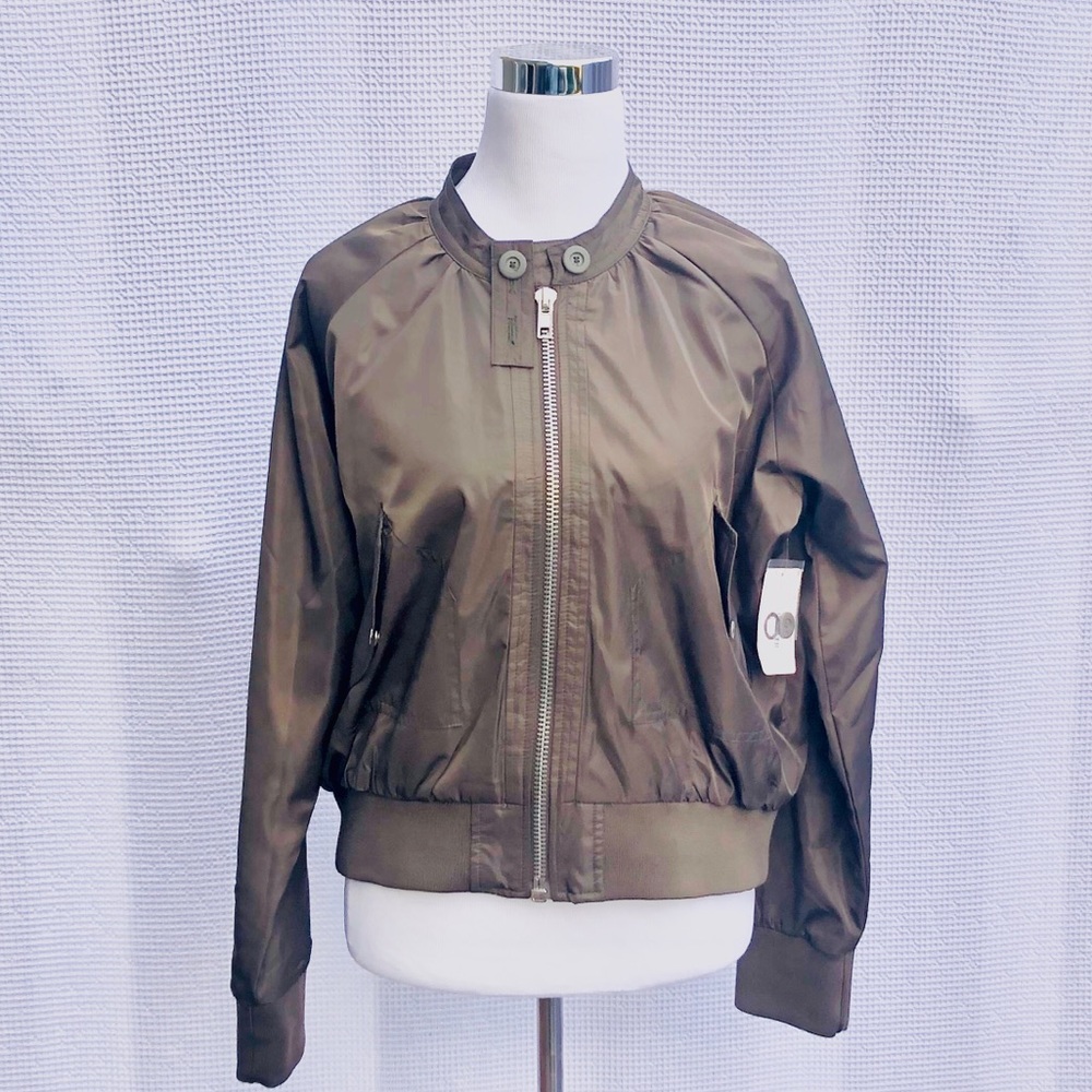 Free People NWT Olive Green Bomber Jacket Sz M